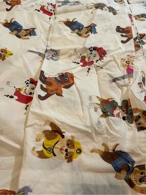 Pottery Barn Kids White Paw Patrol Dog Character Print Bedding